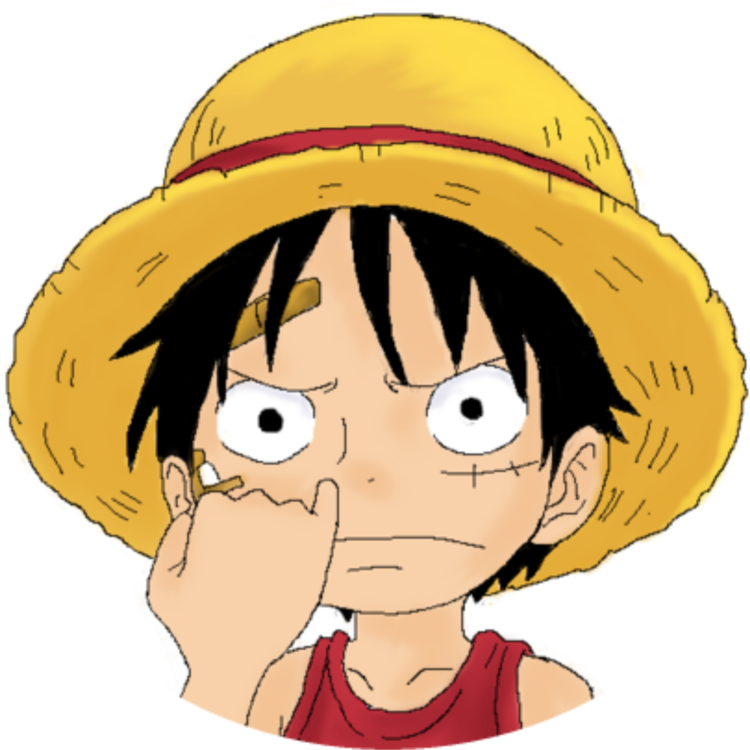 One Piece Luffy Straw Hat Expression PNG