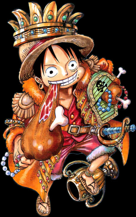 One Piece Luffy Treasure King PNG