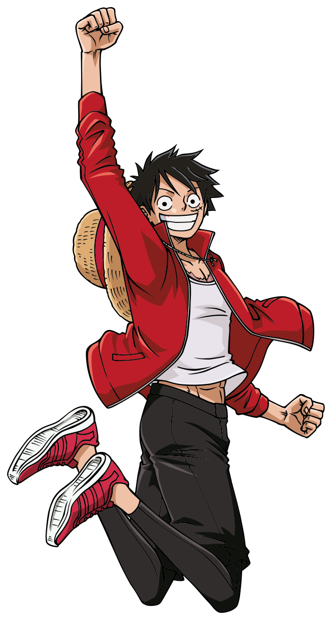 One Piece Luffy Victory Pose PNG