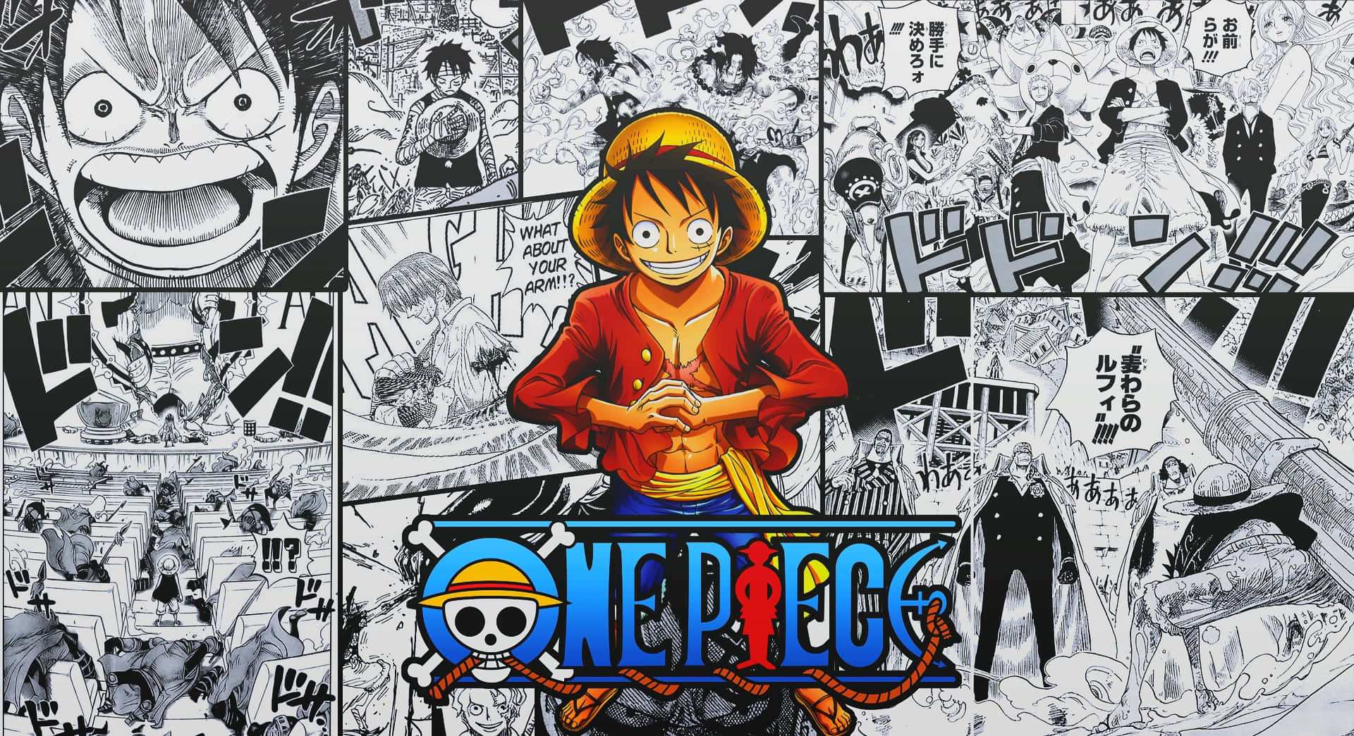 Captivating One Piece Manga Adventure Scene Wallpaper