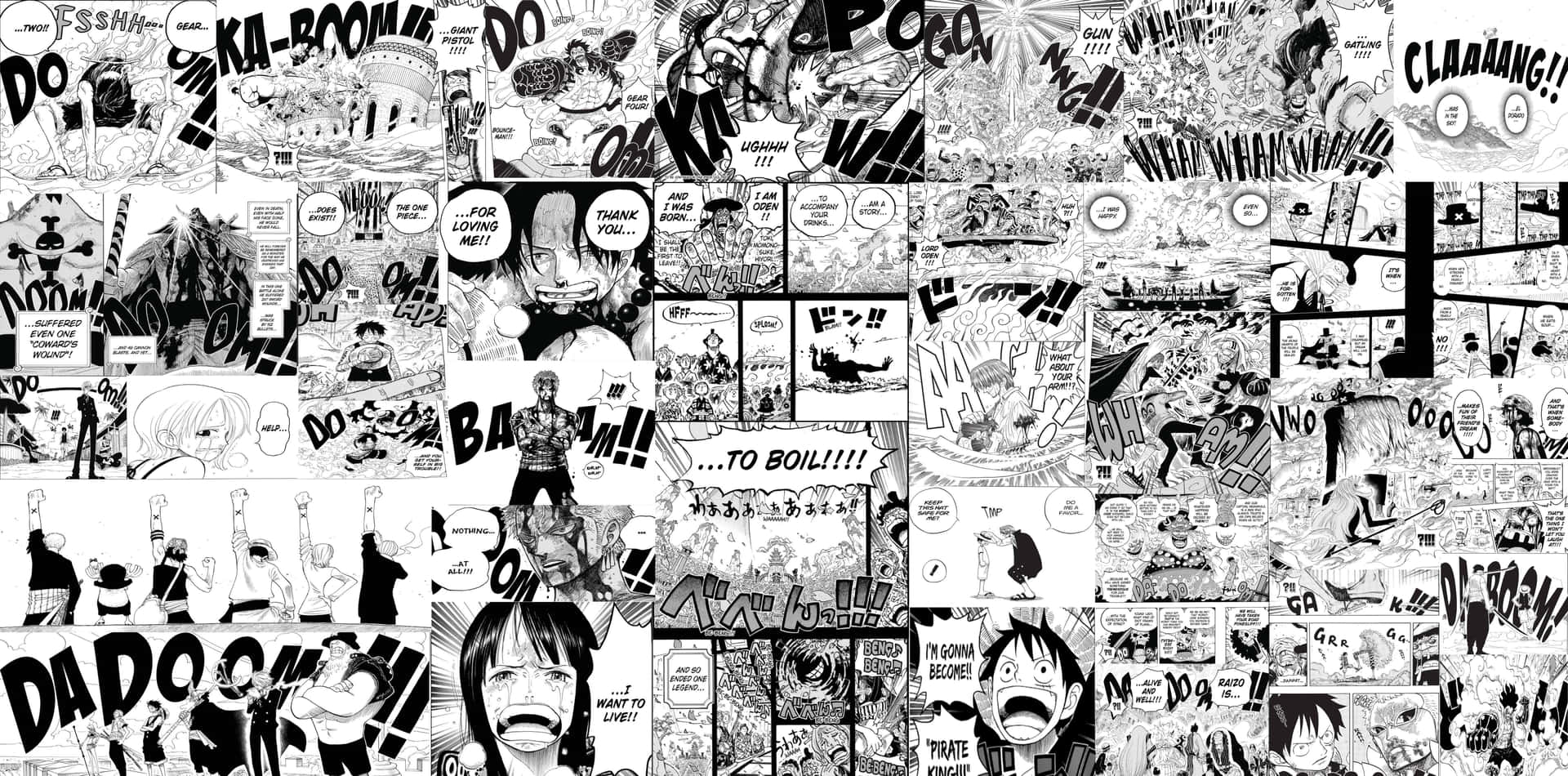 Caption: Epic Showdown in One Piece Manga Wallpaper
