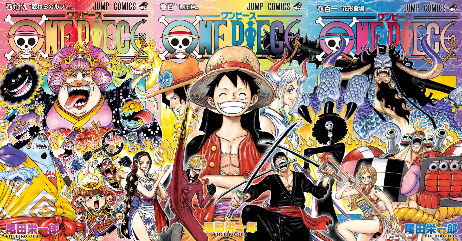 One Piece Manga Covers Background