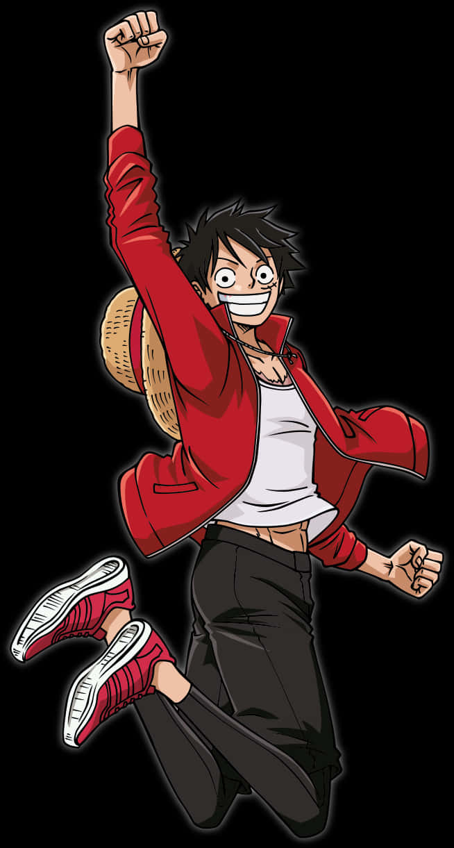 Download One Piece Monkey D Luffy Victory Pose | Wallpapers.com