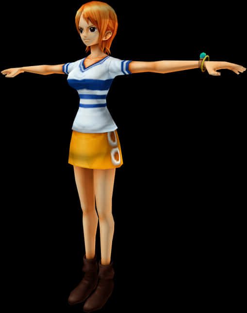 One Piece Nami Figure Pose PNG