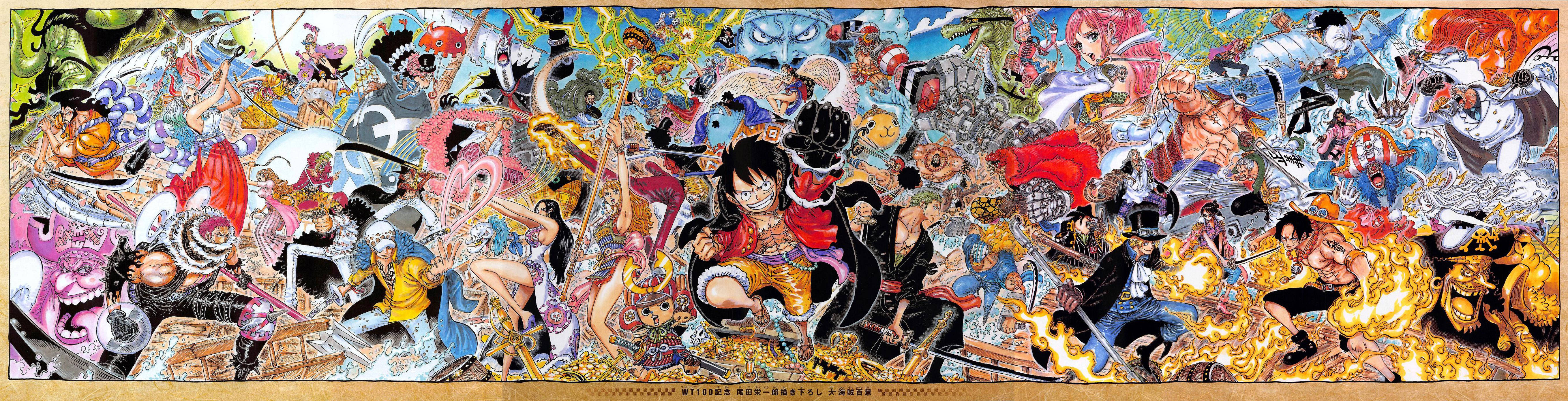 Posterda Série De Anime One Piece Para Foto De Perfil De Computador Ou Celular. Papel de Parede