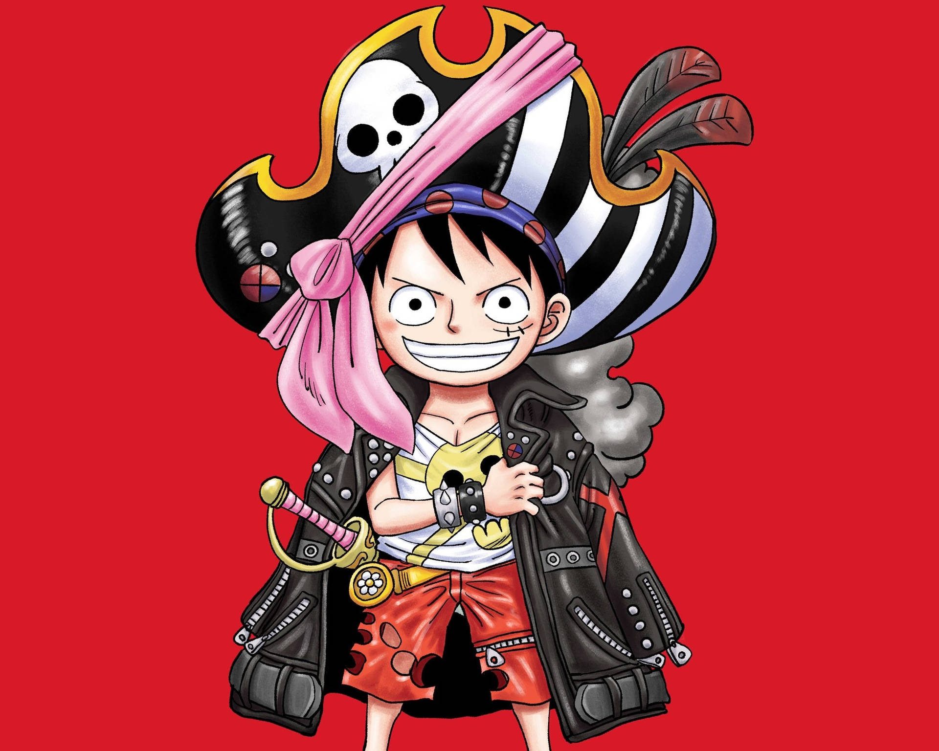 One Piece PFP Monkey D Luffy With Straw Hat Wallpaper