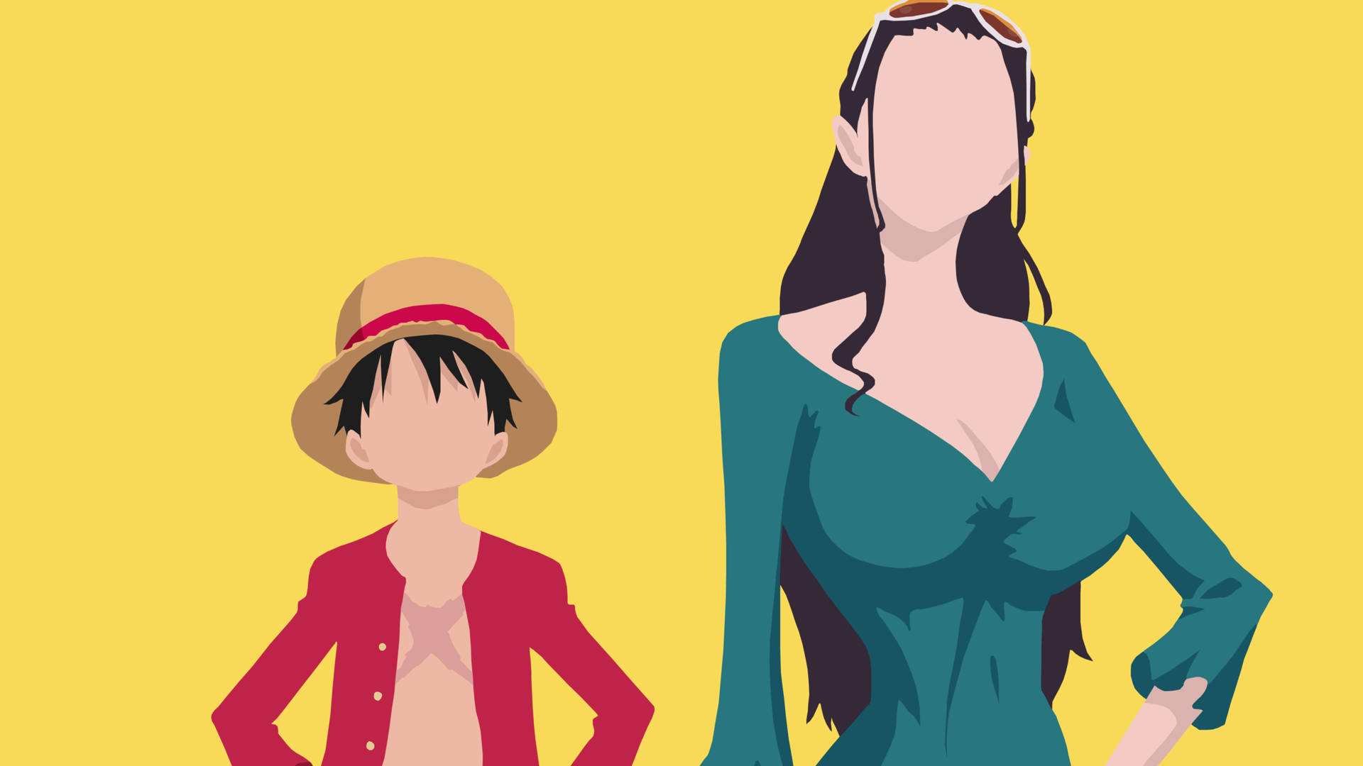 Download One Piece Pfp Nico Robin And Luffy Wallpaper 