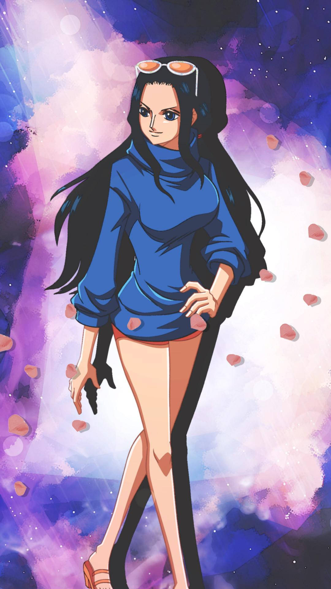 One Piece Phone Boa In Blue Sweater