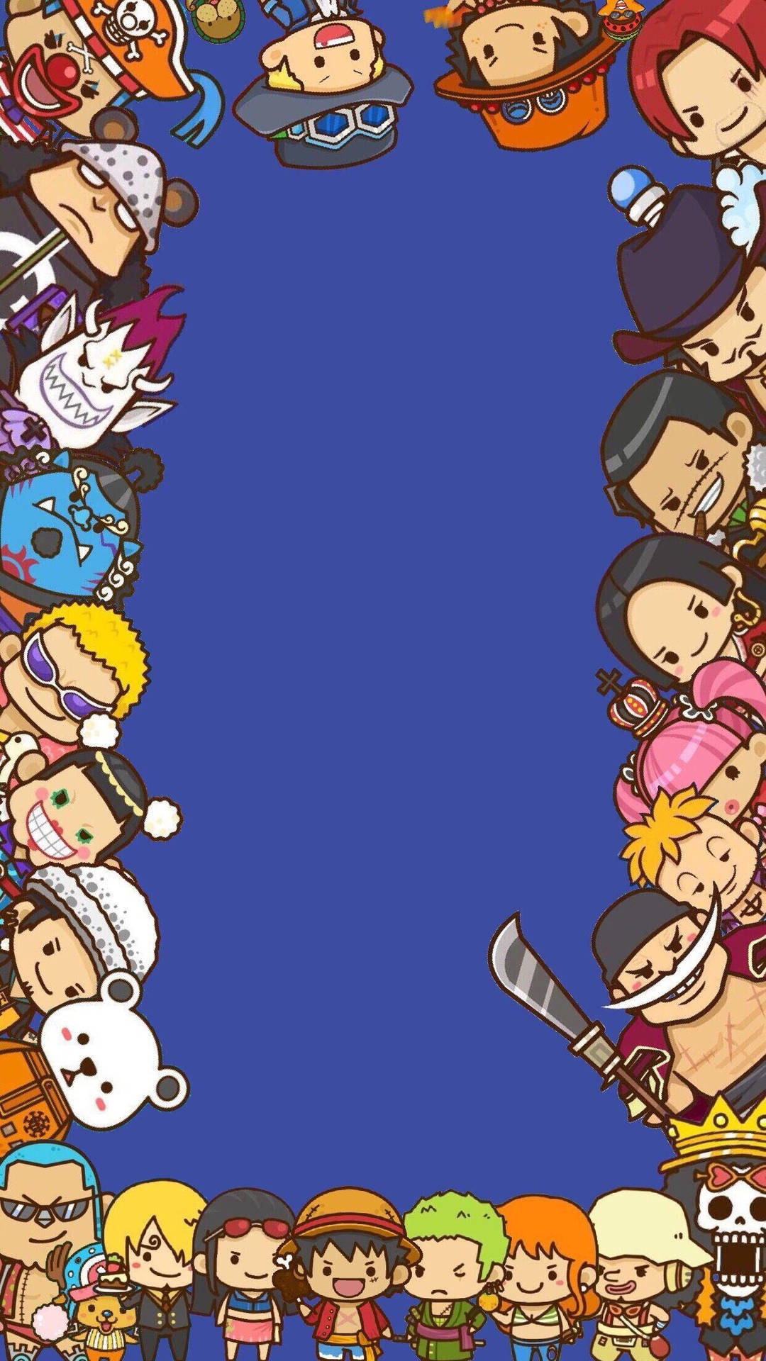 One Piece Phone Cute Characters As Frame