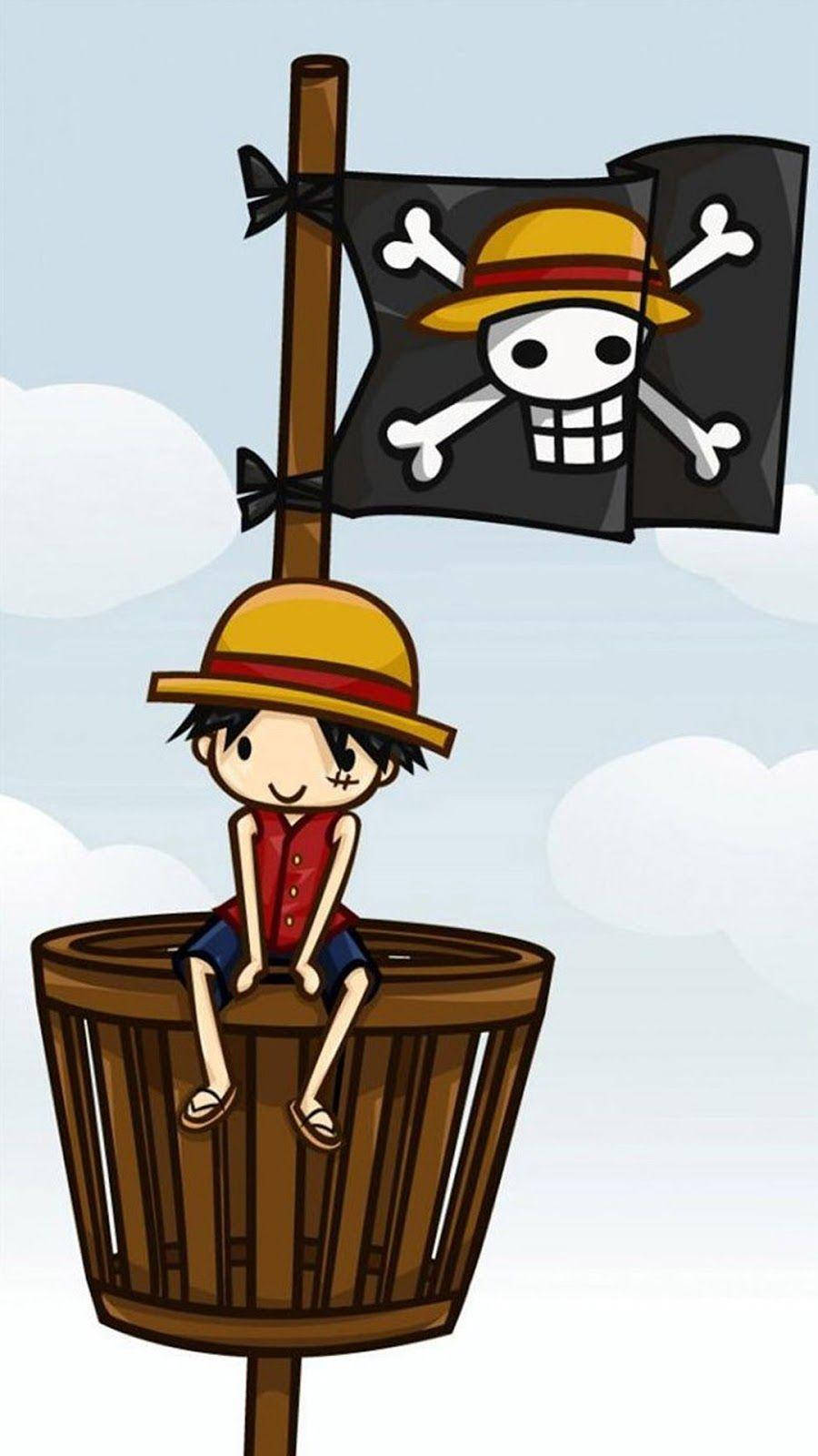 One Piece Phone Luffy With Jolly Roger