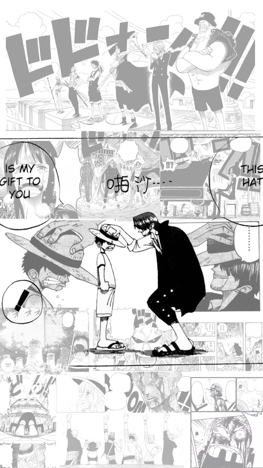 One Piece Phone Shanks And Luffy On Manga