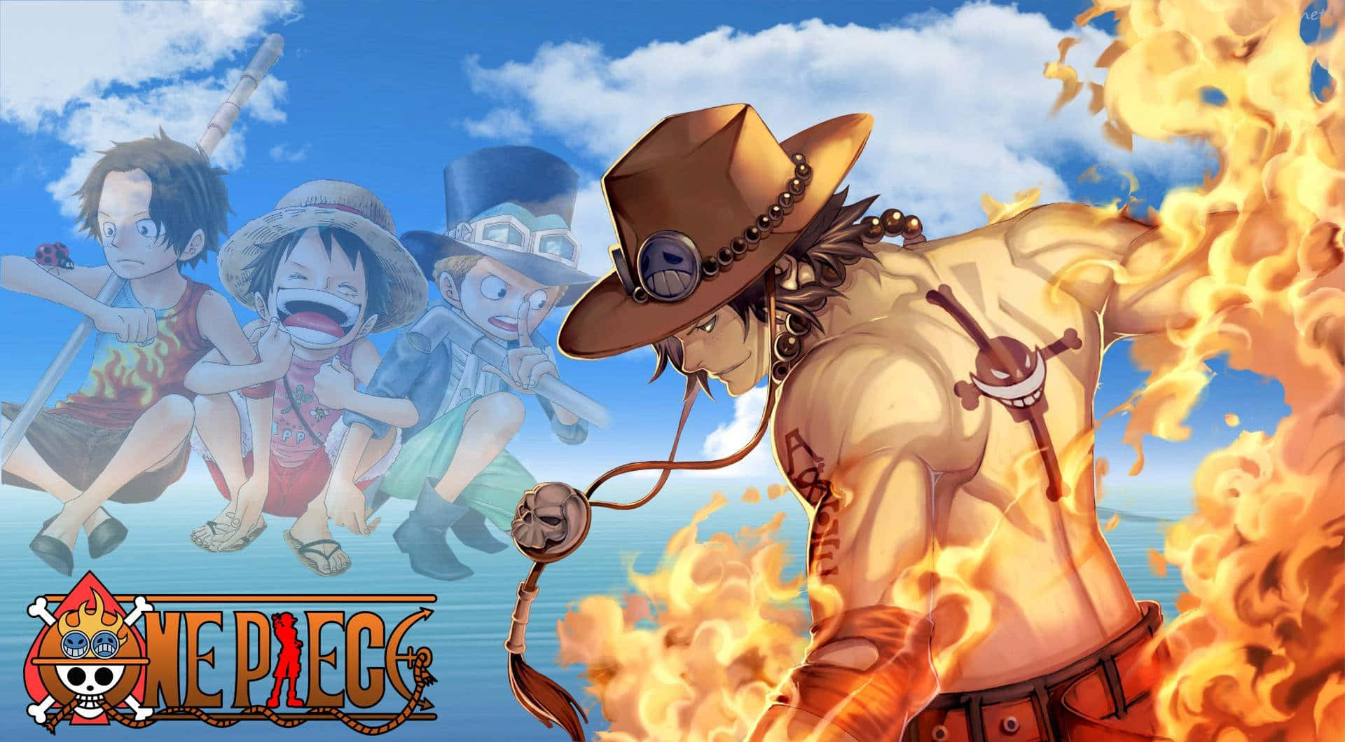 Bildvon One Piece Mit Feuer-faust Ace