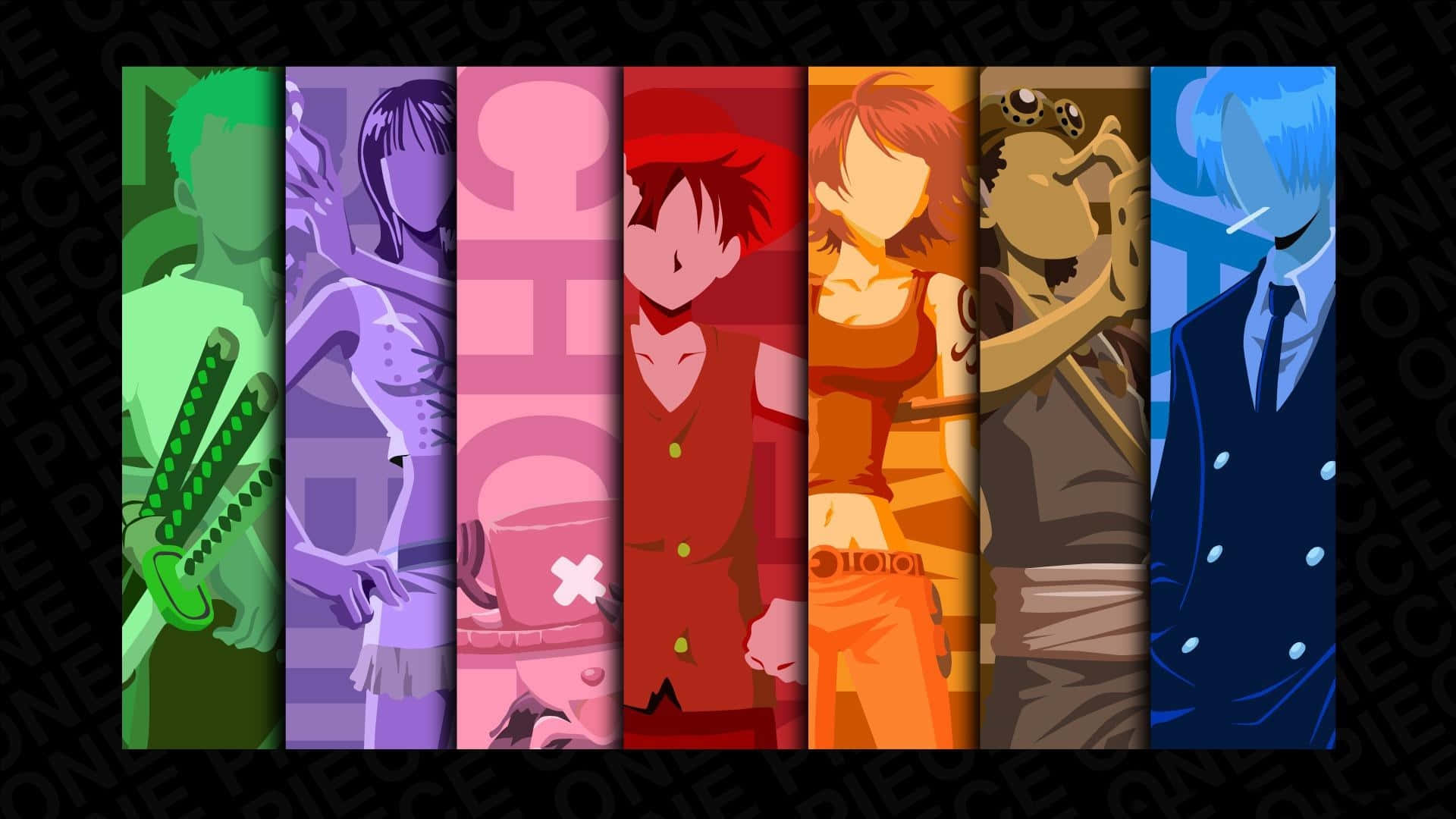 One Piece Colorful Grid Picture