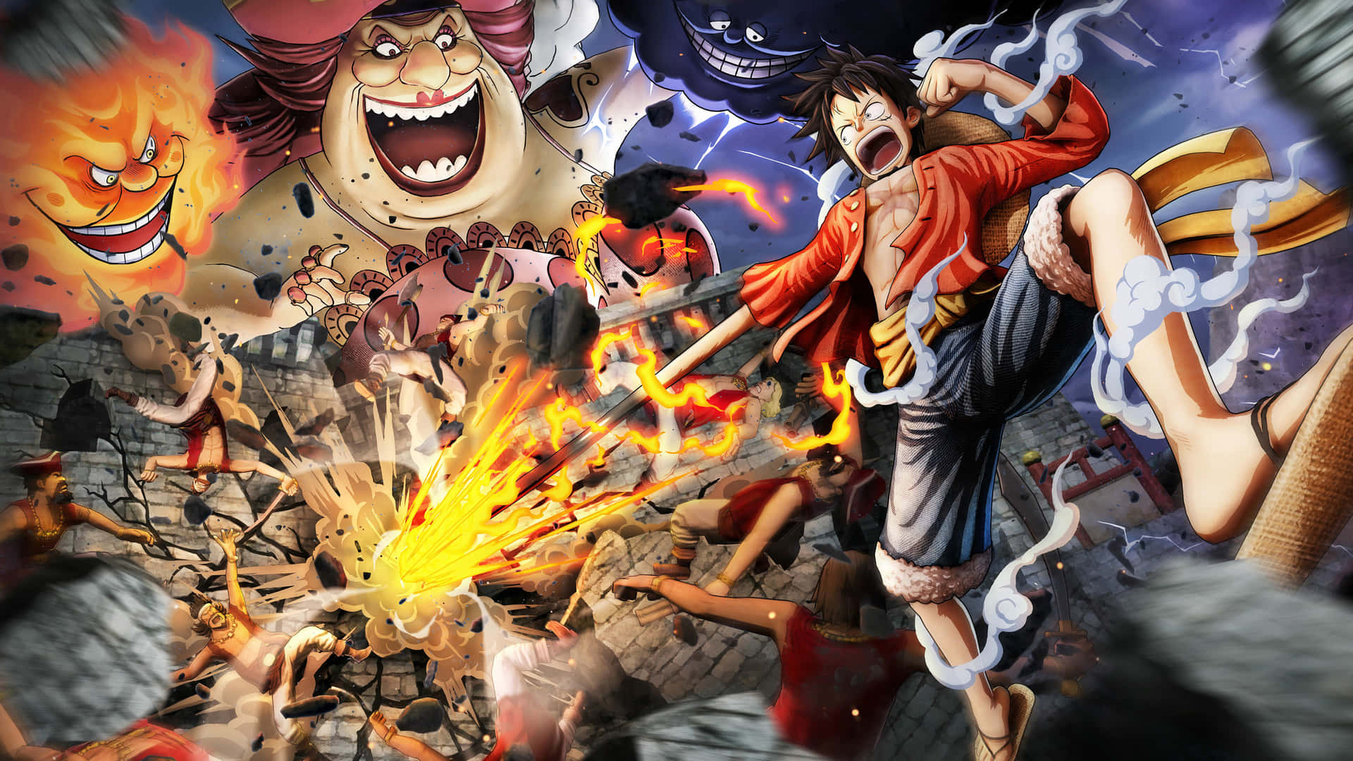 Bildmit Einer Kampfszene Aus One Piece