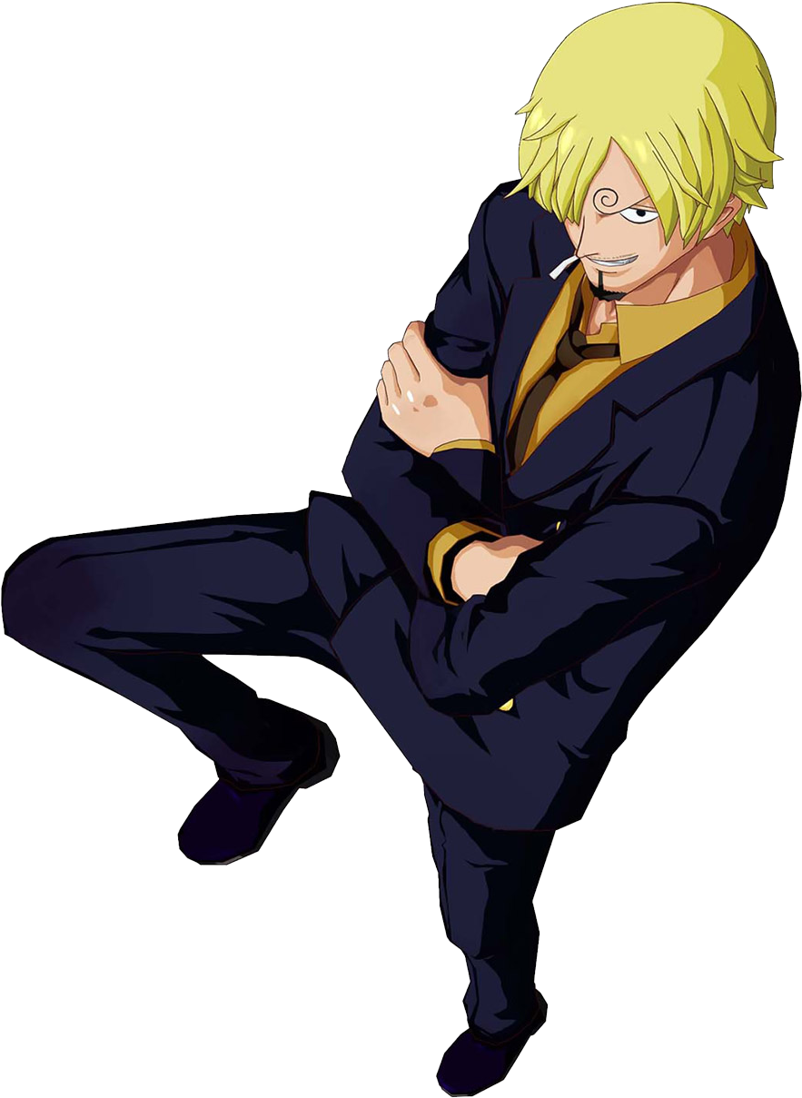One Piece Sanji Action Pose PNG