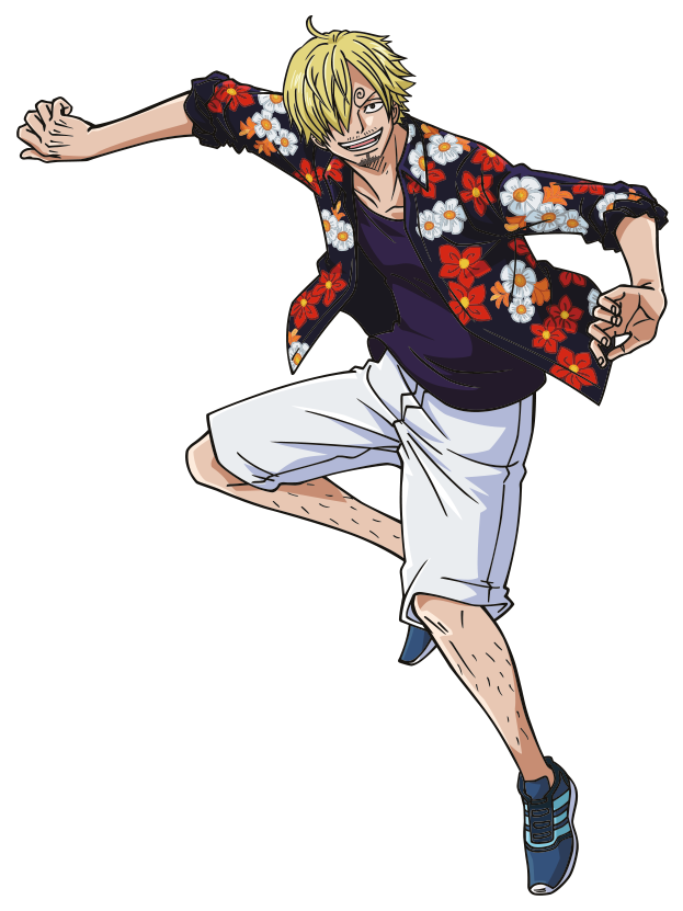 One Piece Sanji Action Pose PNG