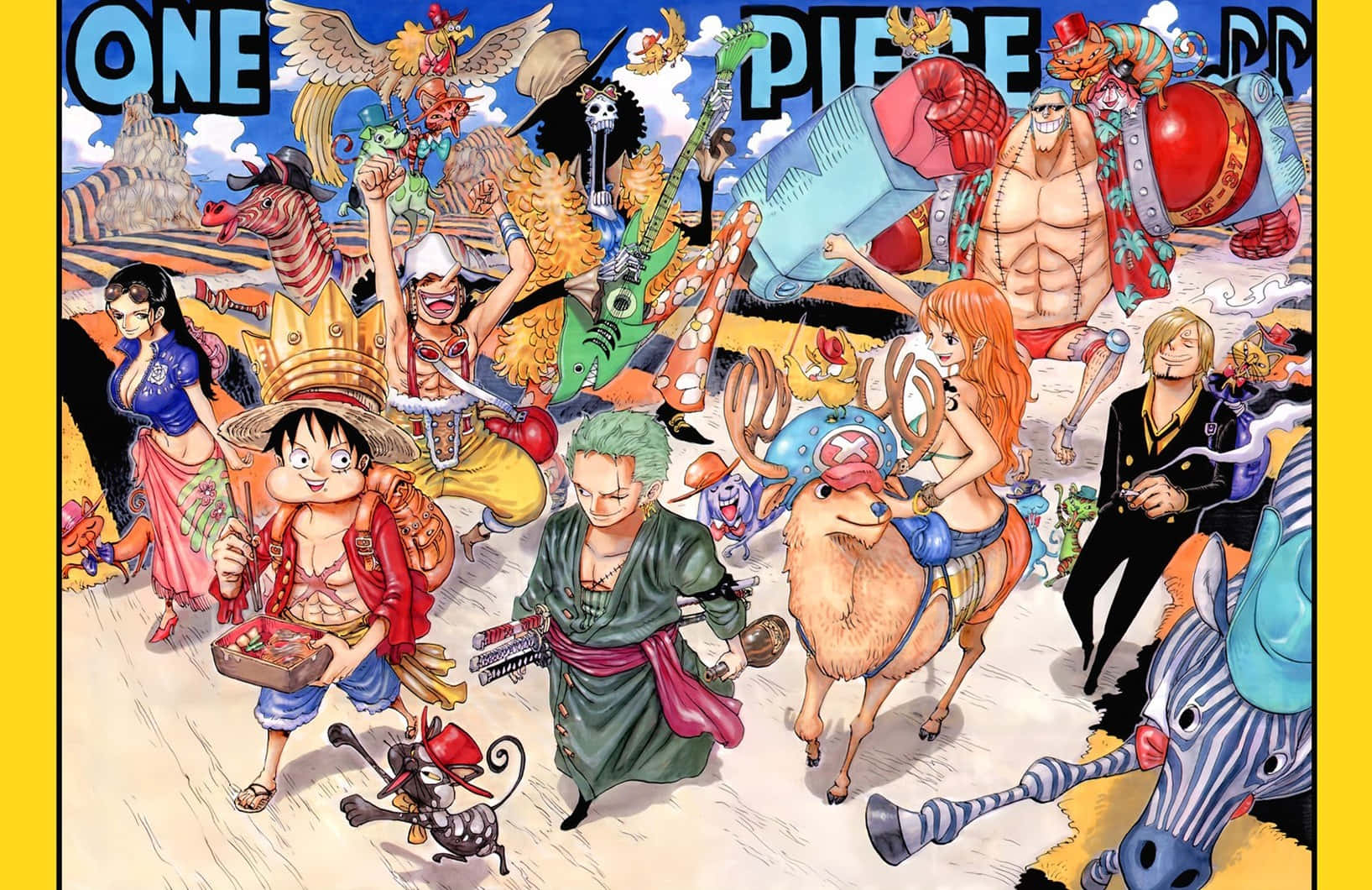 One Piece Straw Hat Crew Adventure Wallpaper