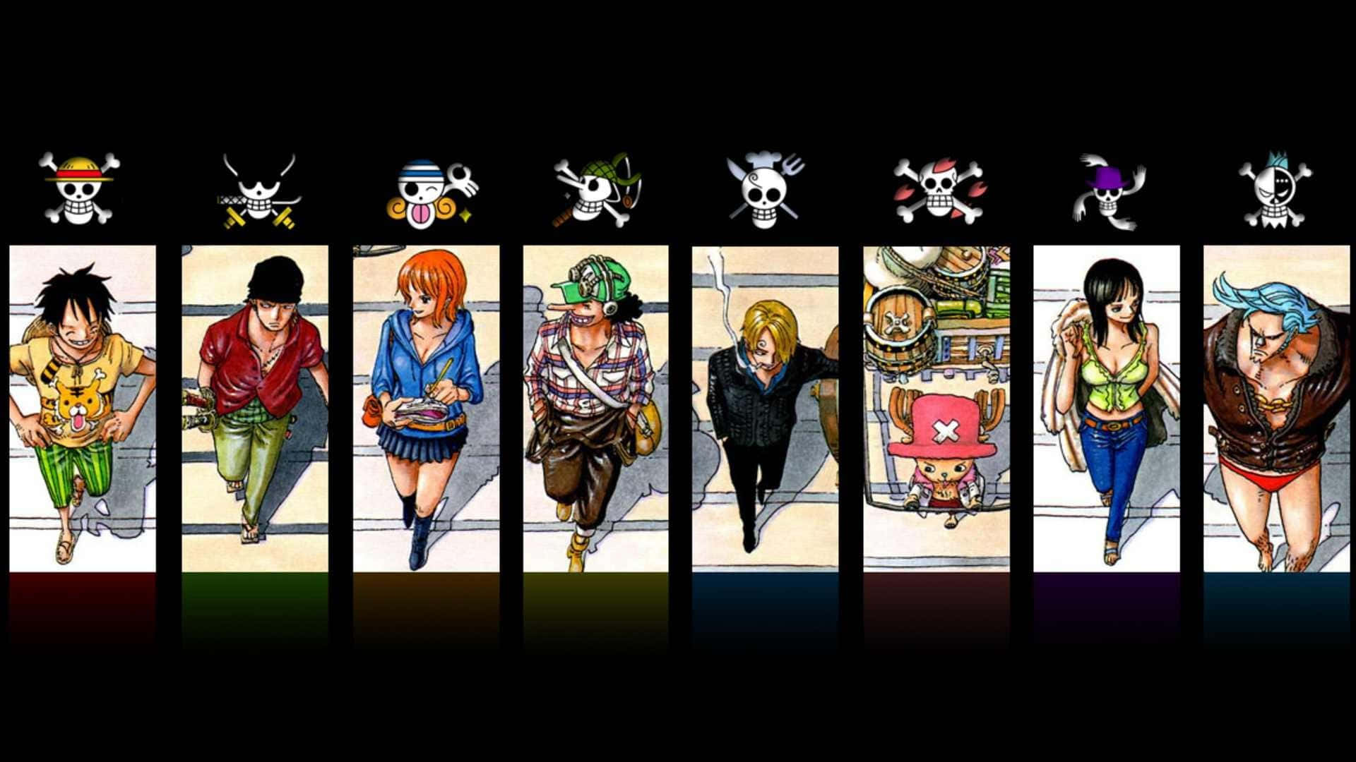 One Piece Straw Hat Crew Banner Wallpaper