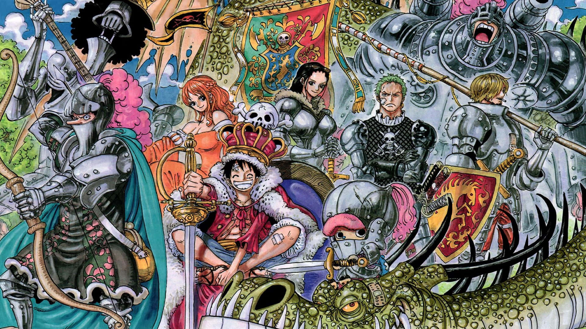 One Piece Straw Hat Crew Royal Parade Wallpaper