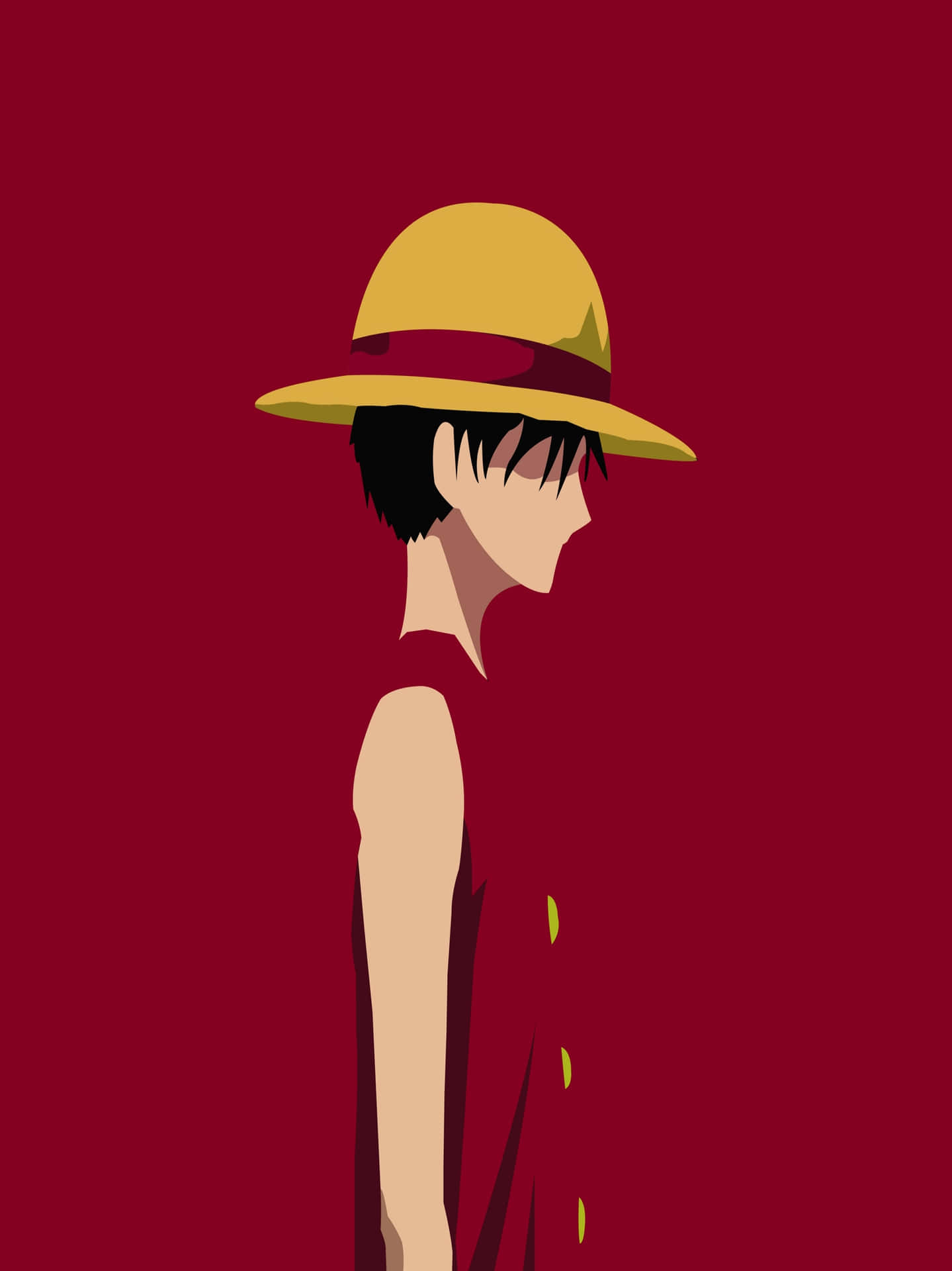 One Piece Straw Hat Luffy Profile Wallpaper