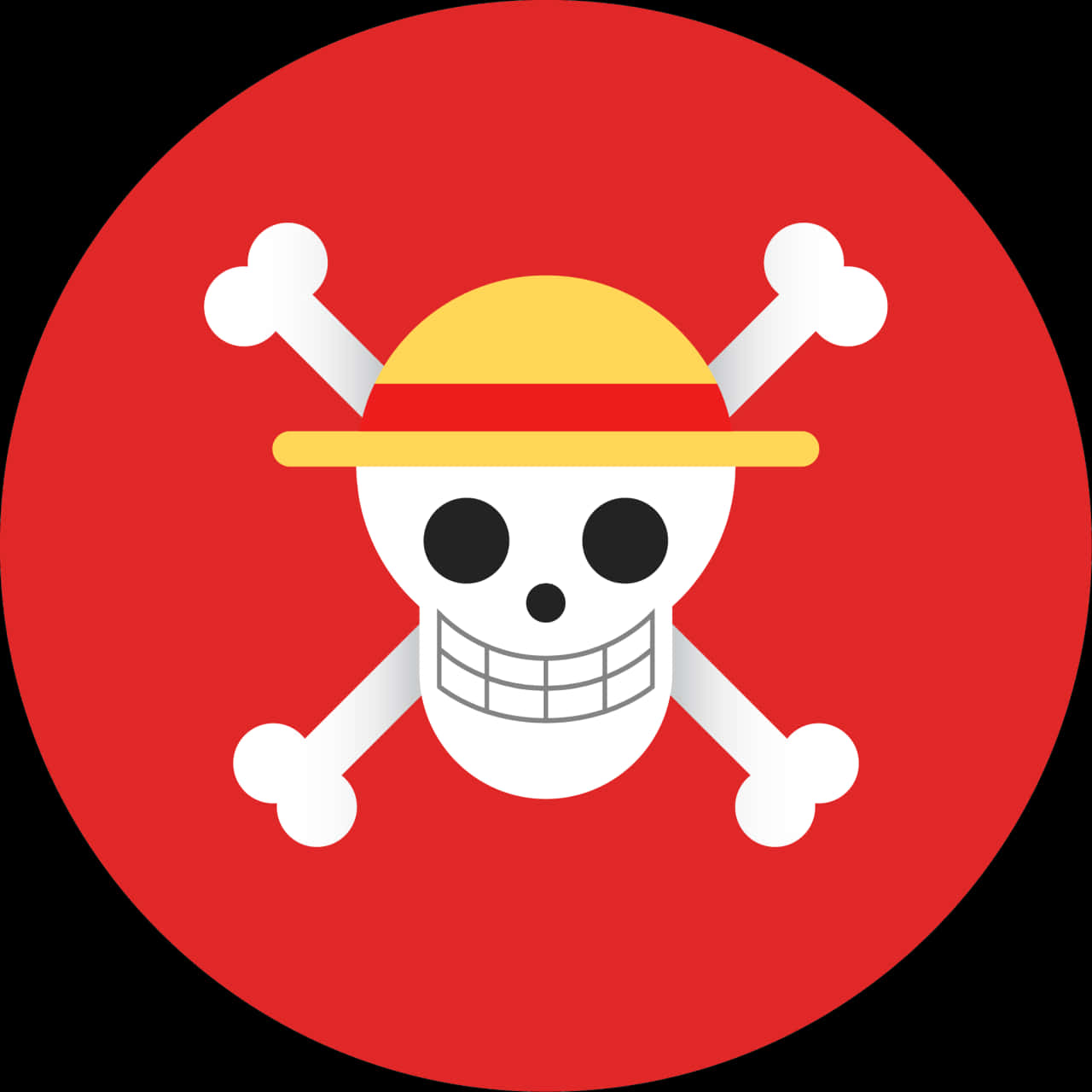 One Piece Straw Hat Pirate Flag PNG