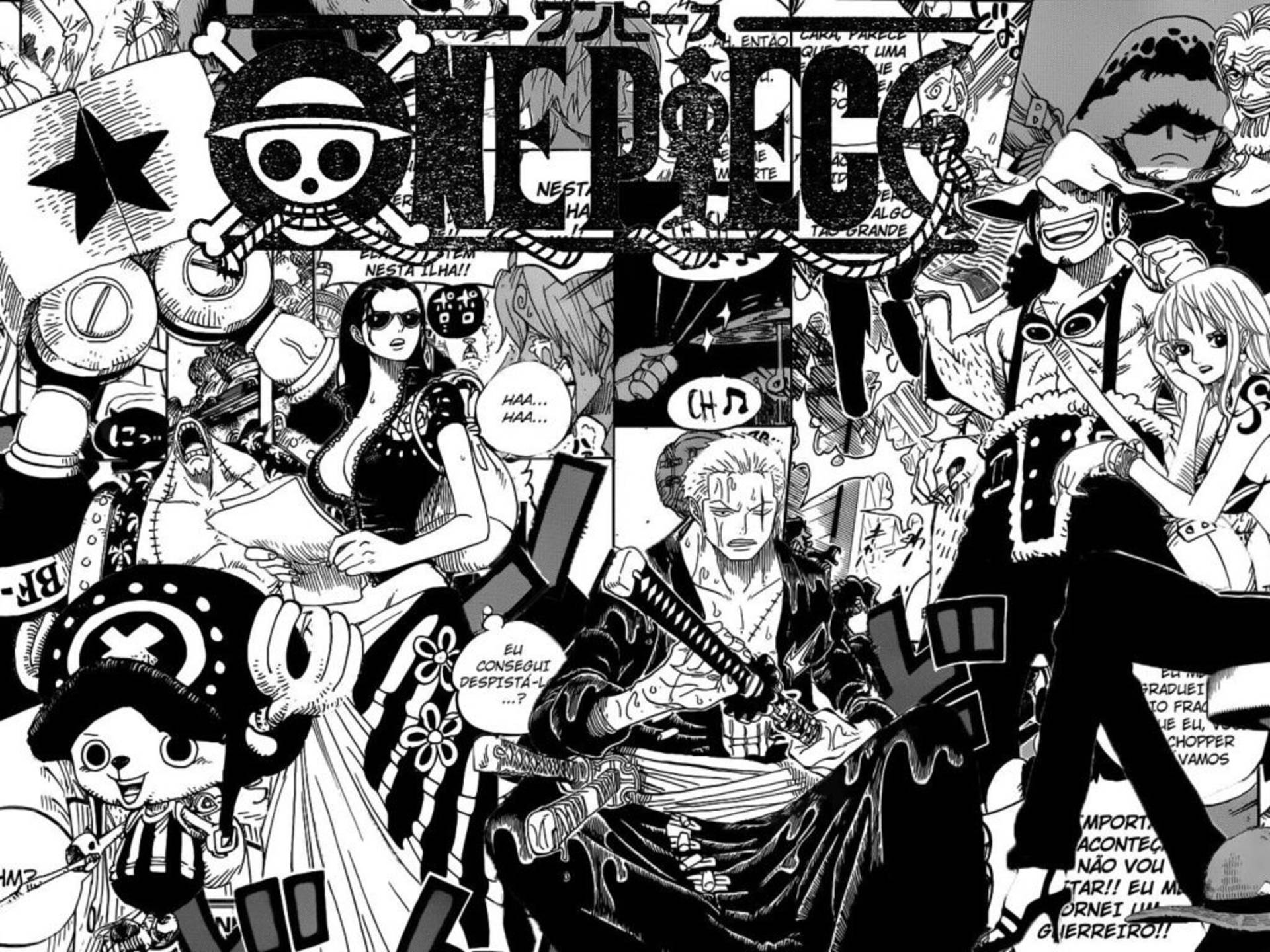 Luffy and the Straw Hats - A Gang of Mischievous Pirates Wallpaper
