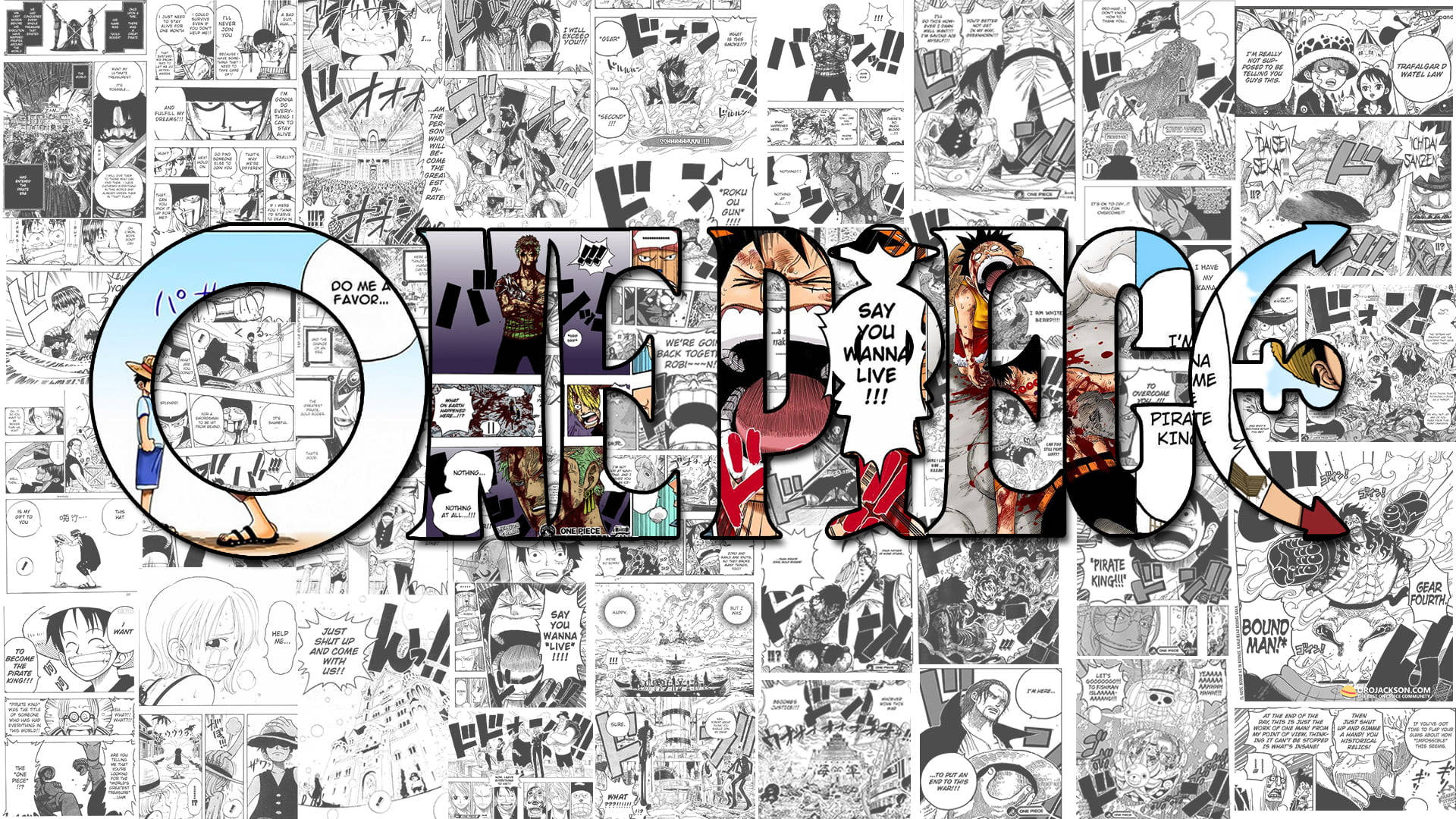 One Piece Title Manga Art wallpaper.