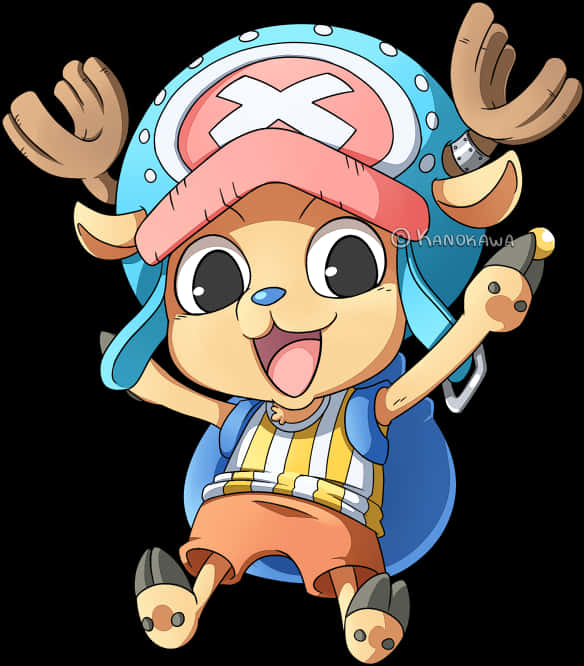 One Piece Tony Tony Chopper Cheerful Pose PNG