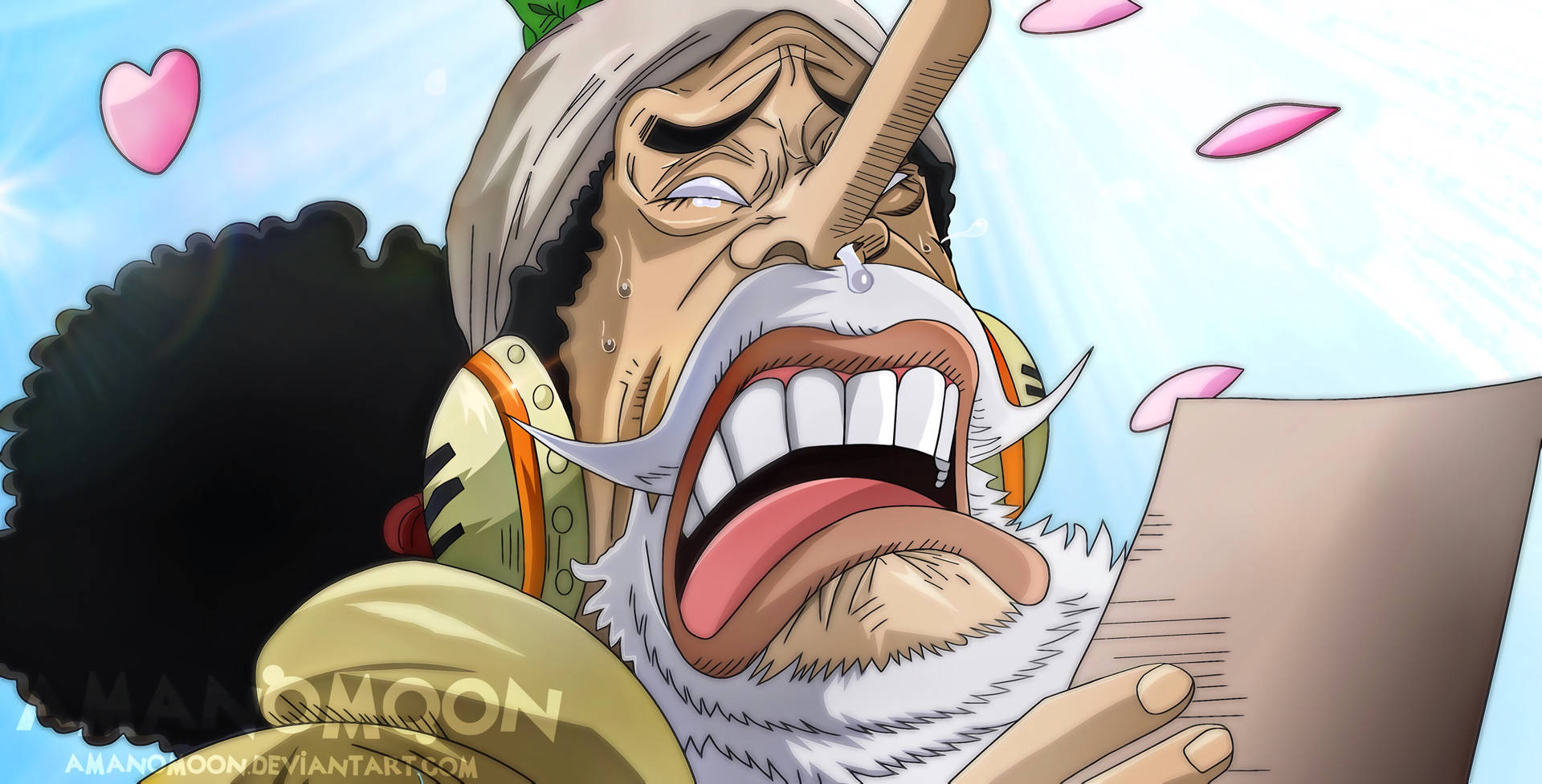 One Piece Usopp Funny Shriek Wallpaper