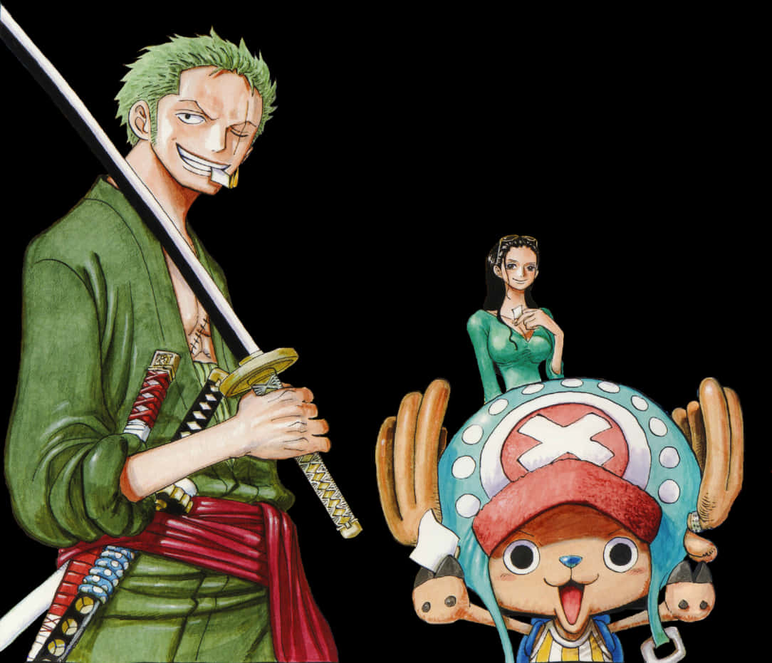 One Piece Zoroand Friends PNG