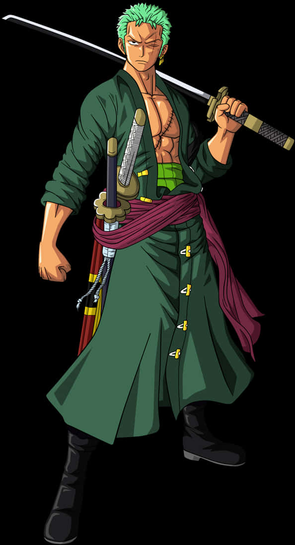 Download One Piece Zoro With Sword | Wallpapers.com