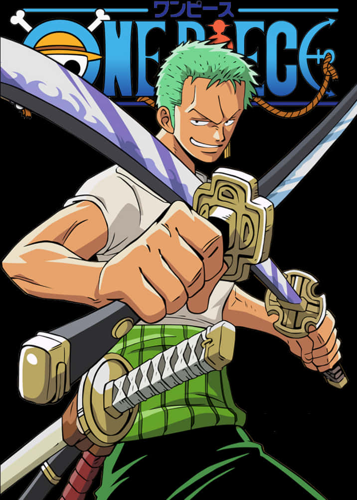 One Piece Zoro With Swords PNG