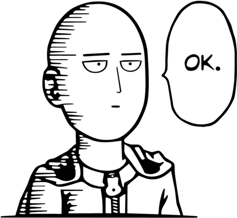 One Punch Man O K Reaction PNG