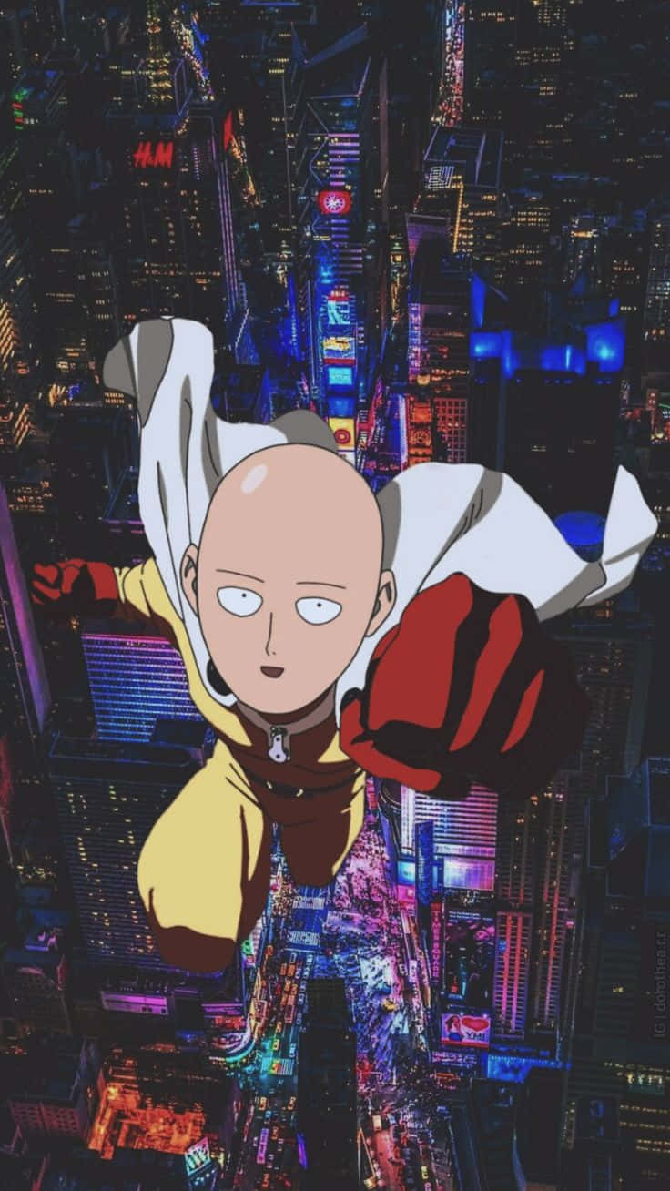 Angry Saitama Light Wallpapers - One Punch Man Wallpaper iPhone