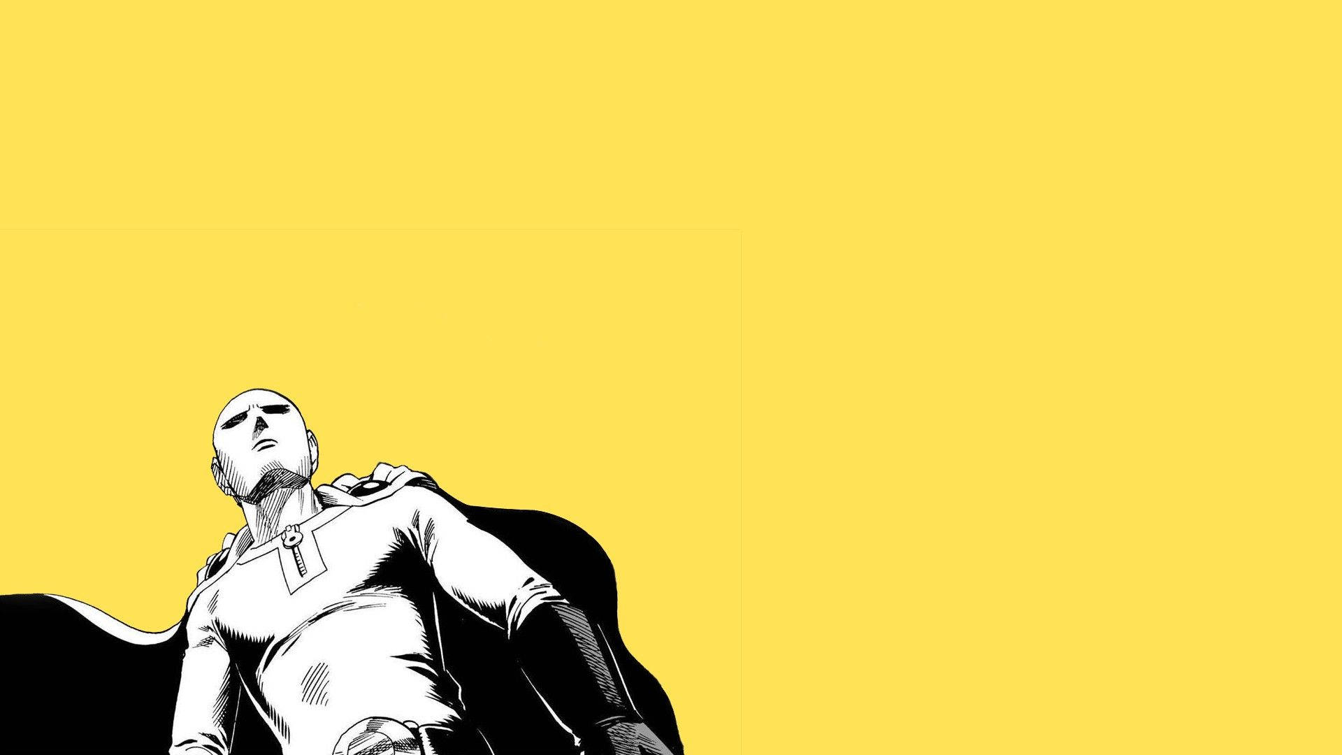 Stay calm and never give up with One Punch Man's Saitama. Wallpaper