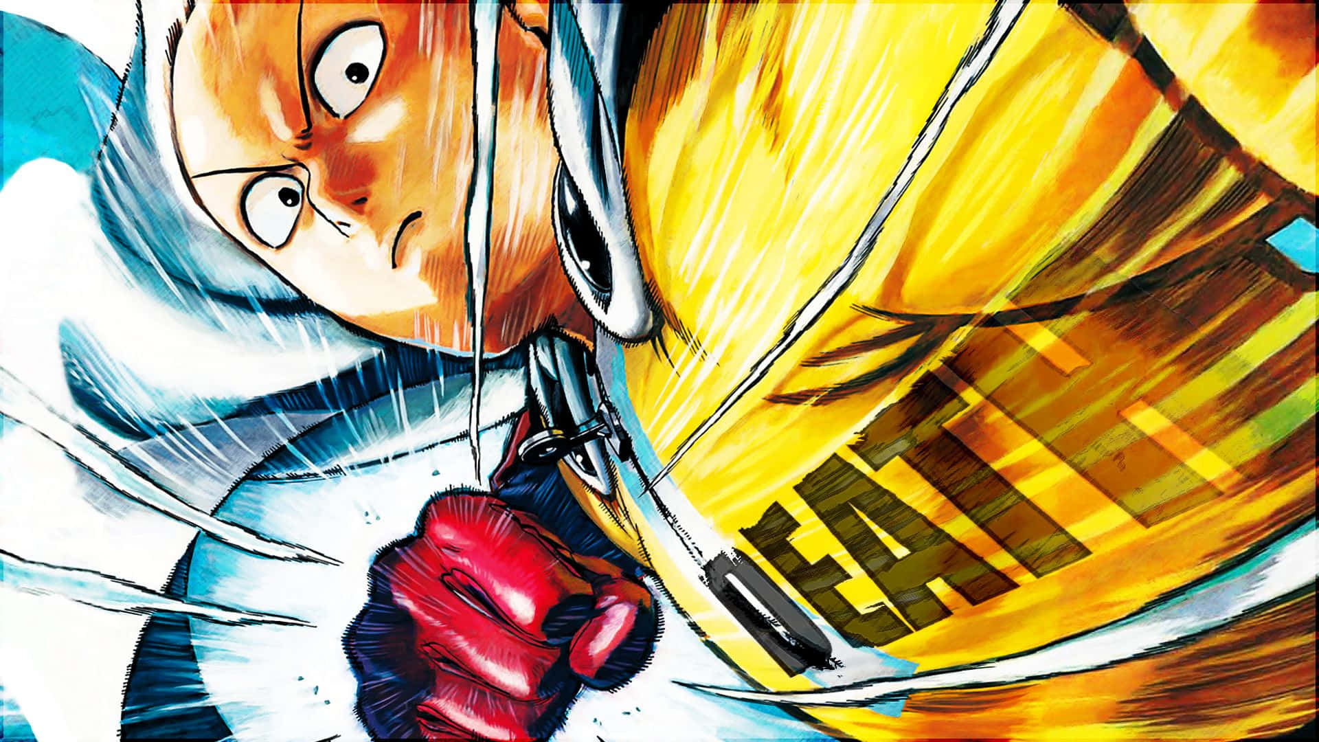 One Punch Man Seizoen 2 - Actie-packed Anime Wallpaper Achtergrond