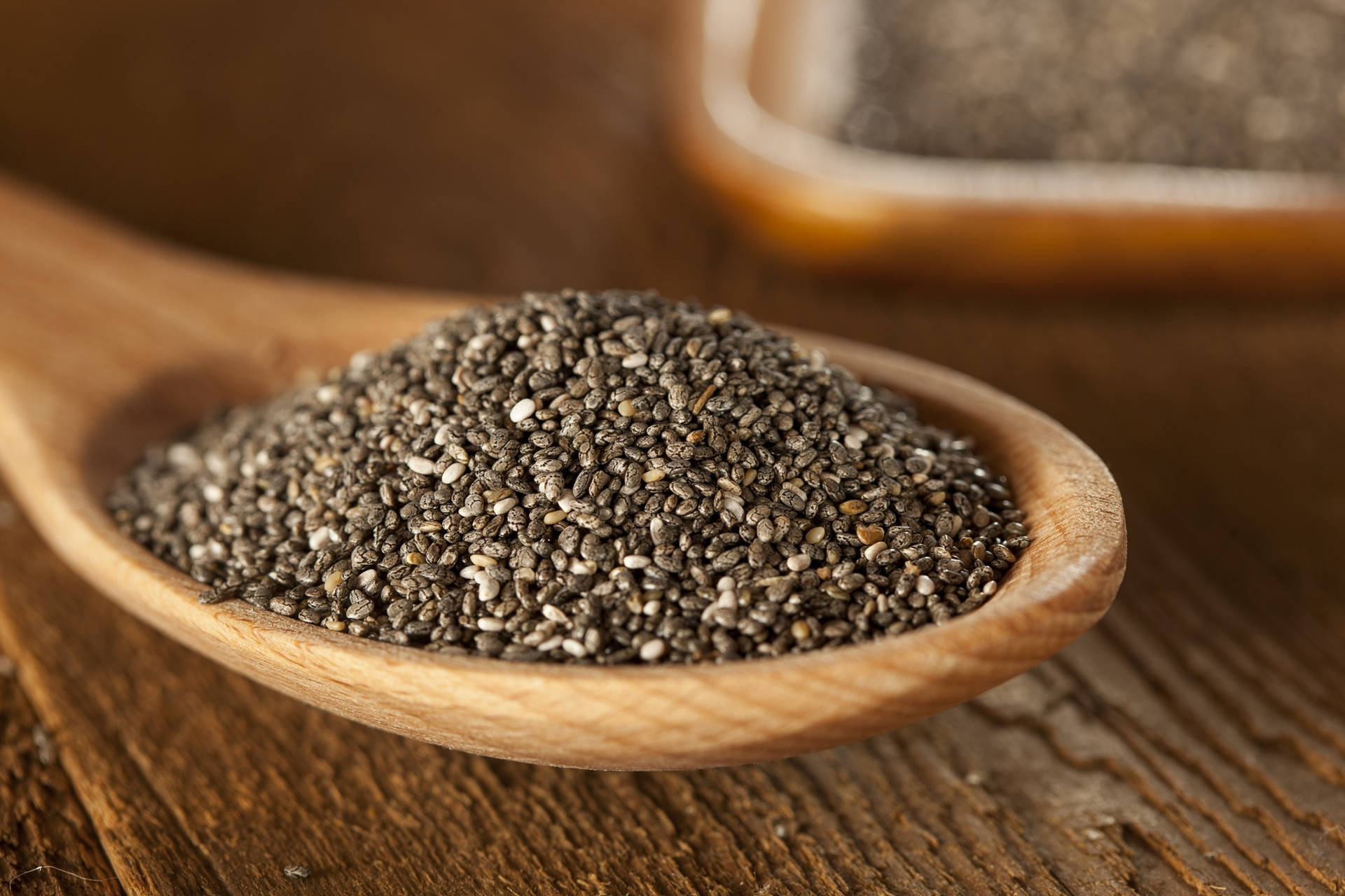 A Nutritious Scoop of Chia Seeds Wallpaper