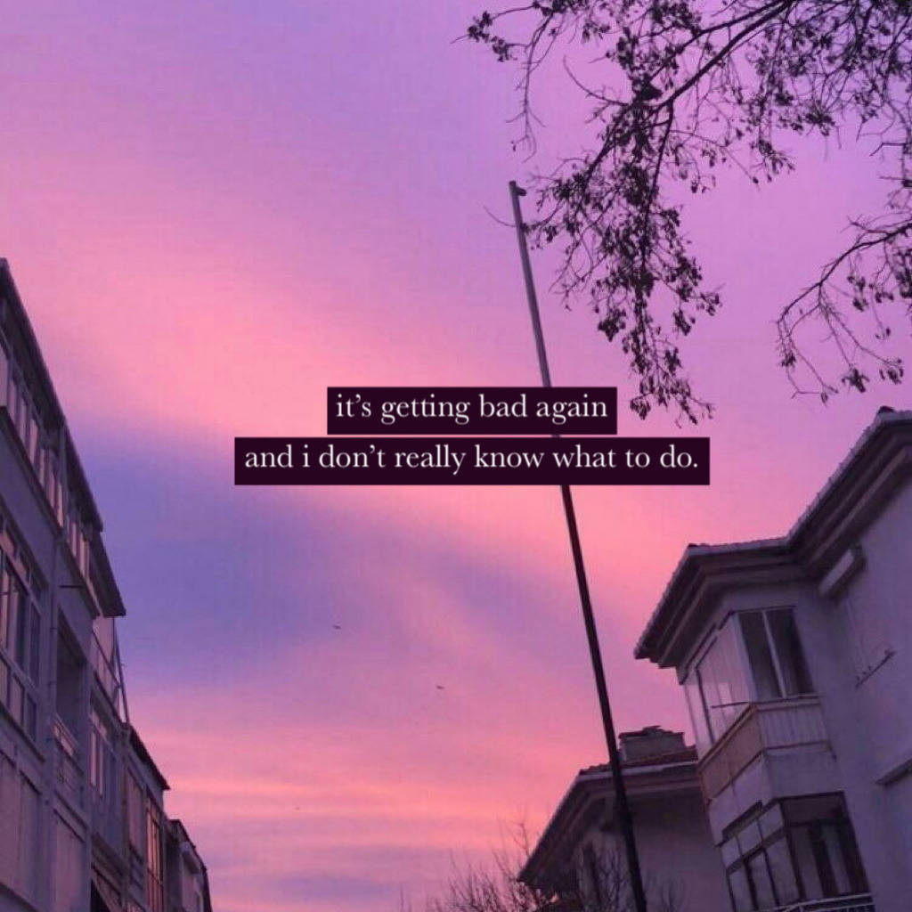 One-sided Love Sunset Quote Wallpaper