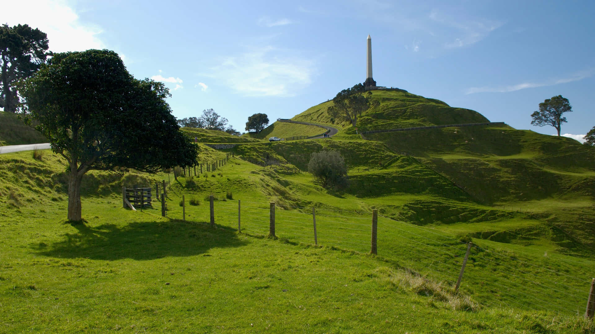 One Tree Hill Auckland Monument Achtergrond