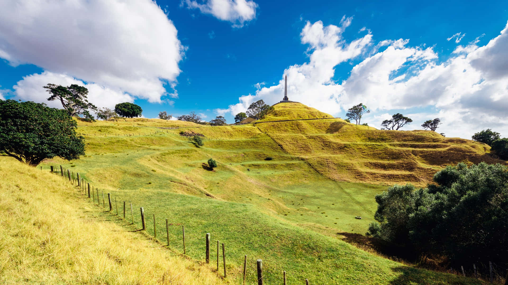 One Tree Hill Auckland Nieuw-zeeland Achtergrond