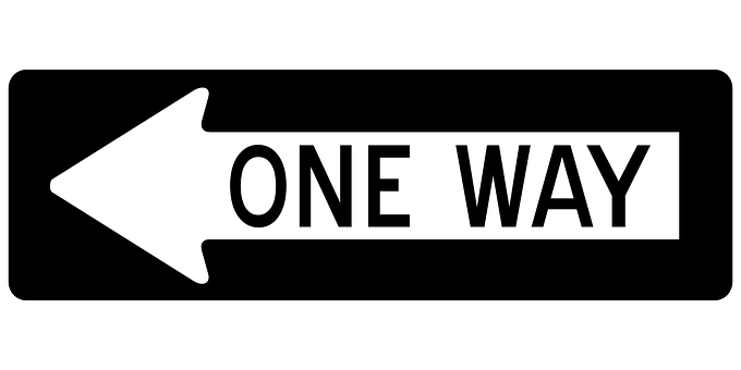 One Way Sign Arrow Direction PNG