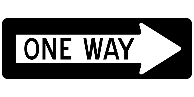 One Way Sign With Arrow PNG