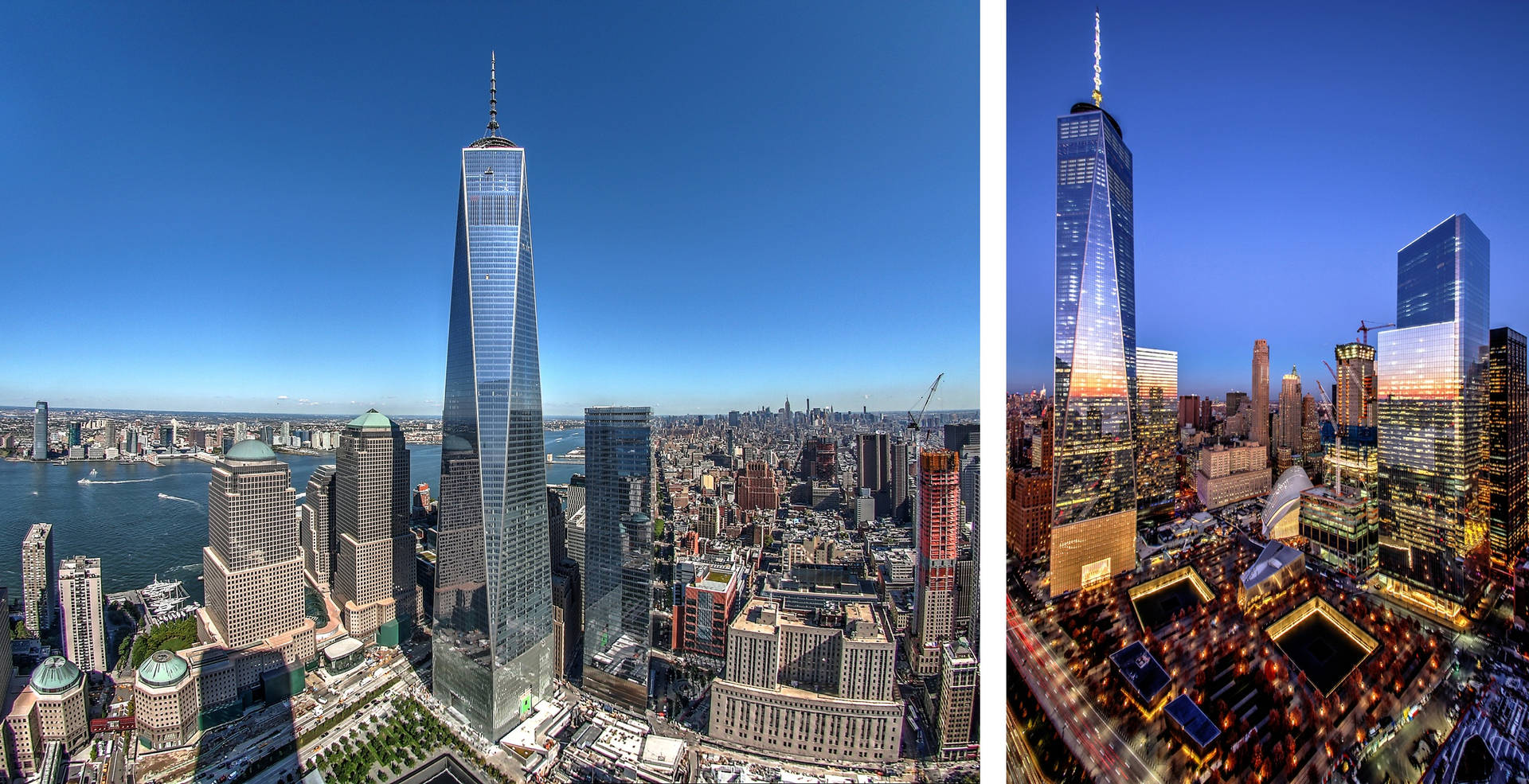 One World Trade Center Night And Day Wallpaper
