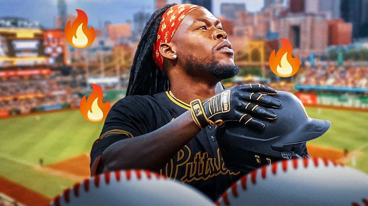 Oneil Cruz Pittsburgh Pirates Baseball Flame Emojis Wallpaper