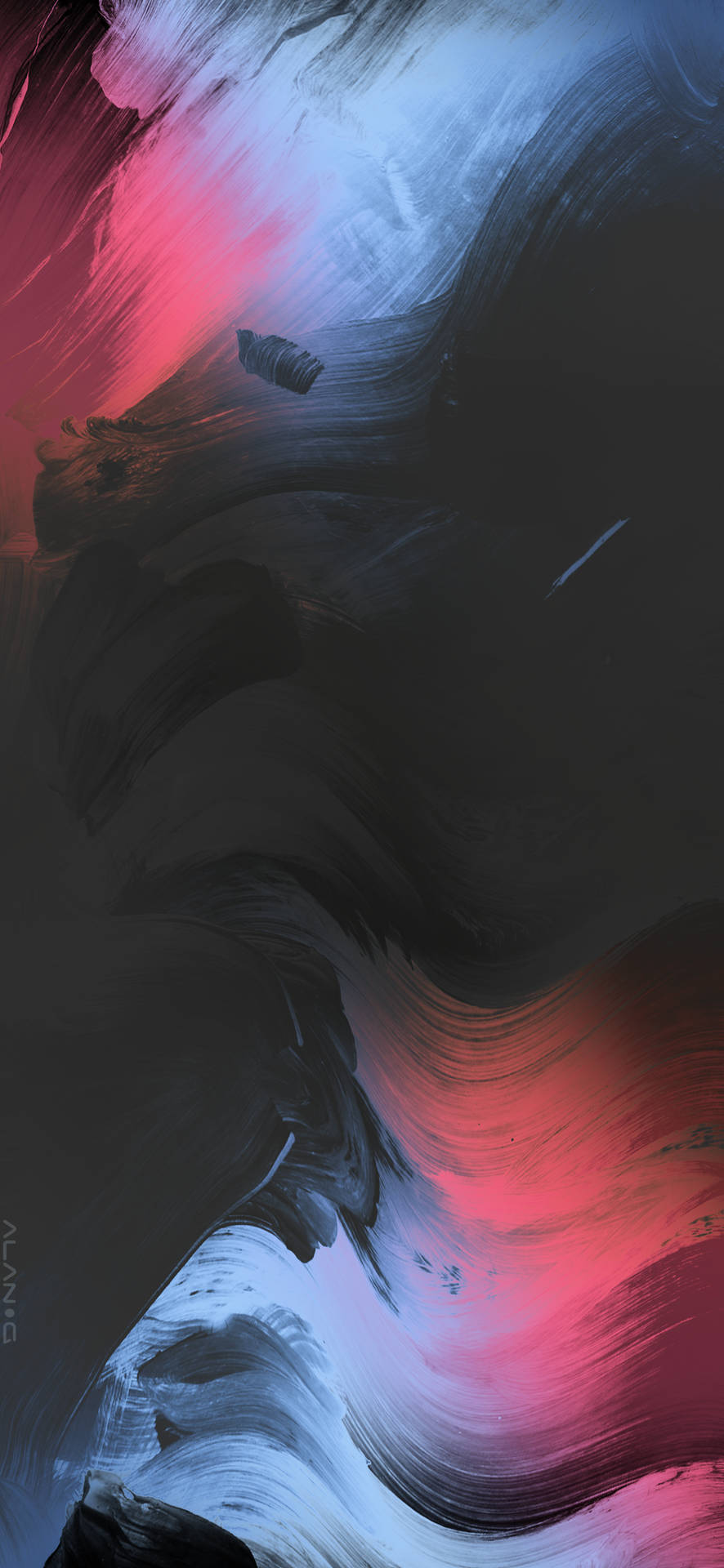 Sleek and Modern OnePlus 9 Pro Showcased in Light and Dark Abstract Background Wallpaper