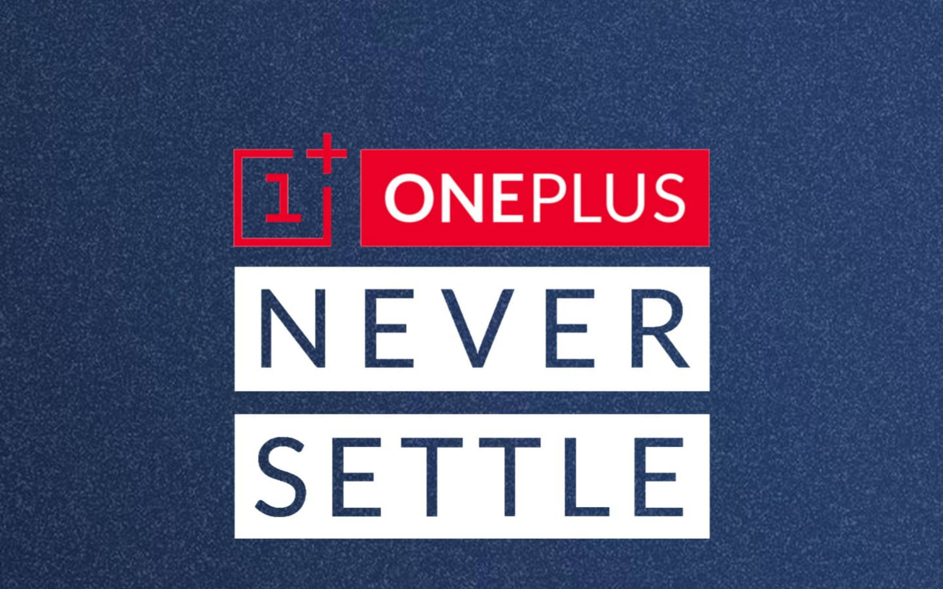 OnePlus Aldrig opsæt blå baggrund Wallpaper