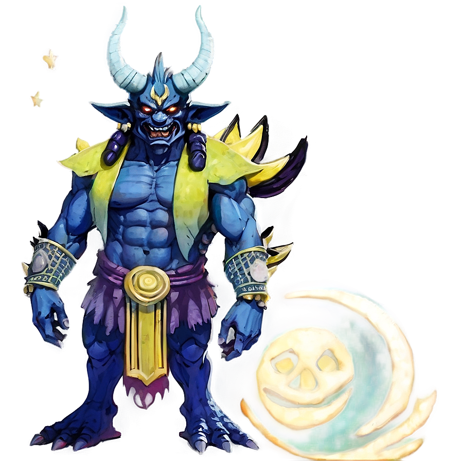Oni Demon Under Moonlight Png 42 PNG