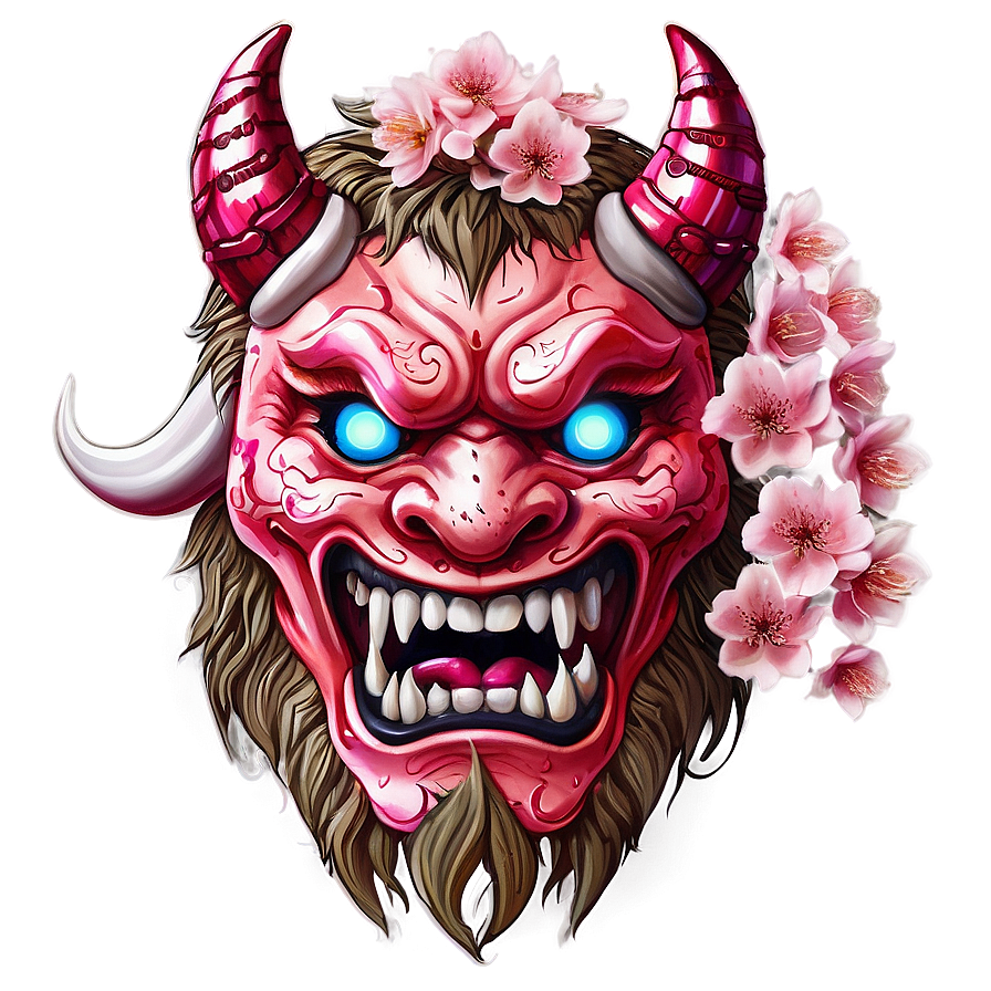 Oni With Cherry Blossoms Png Was PNG