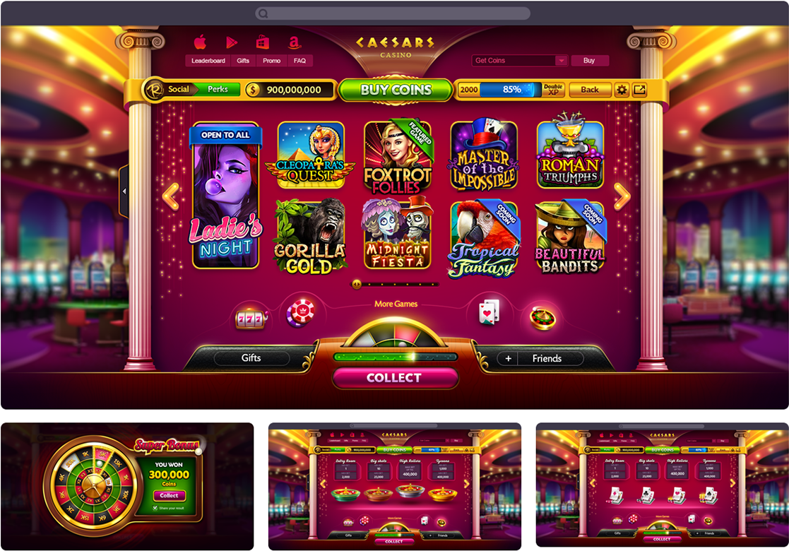Online Casino Slots Interface PNG