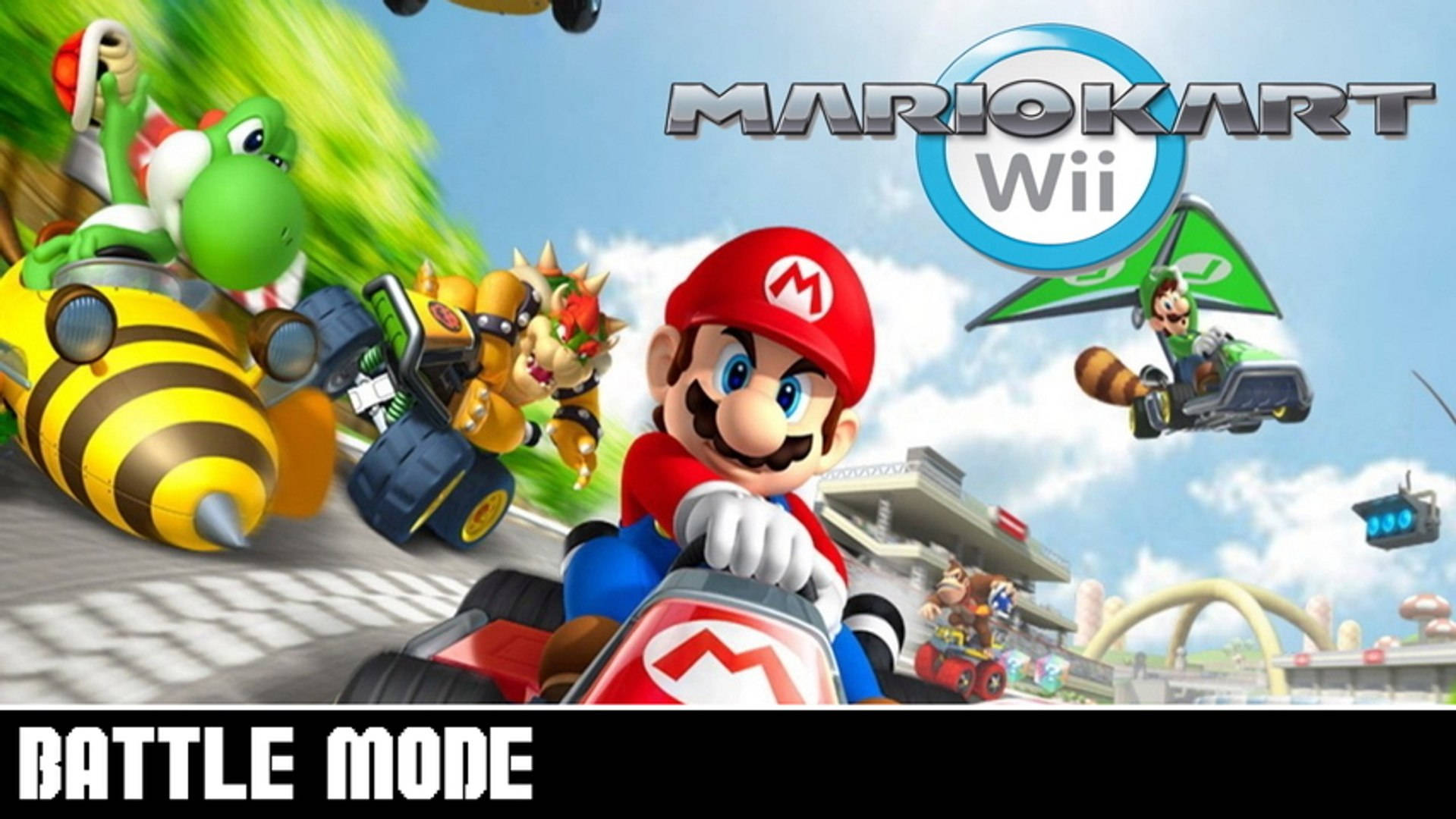 Online Game Mario Kart Wii Battle Mode Poster Wallpaper